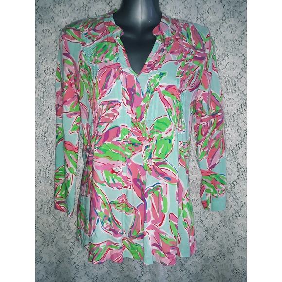 Lilly Pulitzer Sz. XS DOROTHY In The Vias Floral Long Sleeve Top - Picture 1 of 8